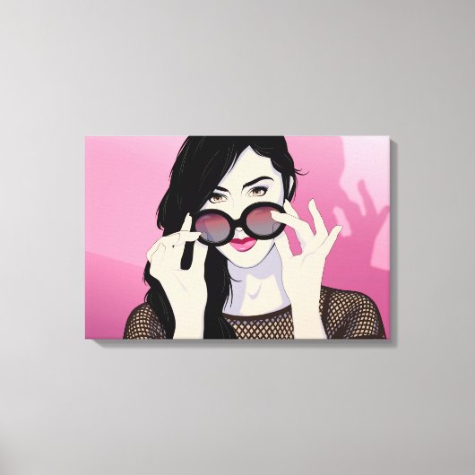 バラ眼鏡 キャンバスプリント (正面)