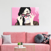 バラ眼鏡 キャンバスプリント (インサイチュ (リビング))