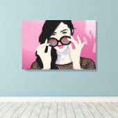 バラ眼鏡 キャンバスプリント (インサイチュ (ウッドフロア))