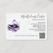 *~*バラ瞑想QR霊気ヨガフローラ花 名刺 (裏面)