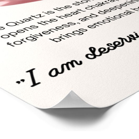 バラ石結晶の意味 ポスター (角)