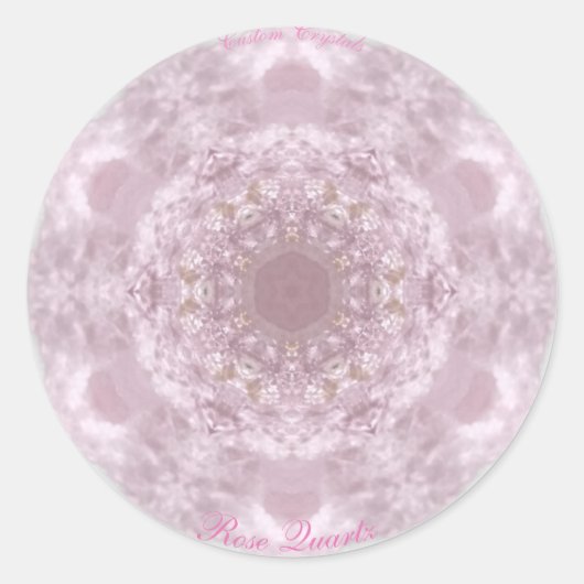 バラ石英カスタム結晶 ラウンドシール (正面)