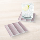 バラ石英シャドストライプウ ガラスコースター (アングル)