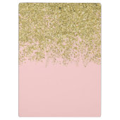 バラ石英及び金ゴールドグリッターカスケード クリップボード (裏面)