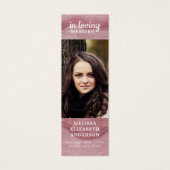 バラ石英記念祈りの言葉葬祭詩ブックマーク (正面)