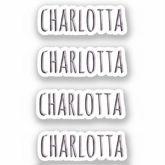 バラ石英 | 3Dブラック名パーソナライズされた前 シール (正面)