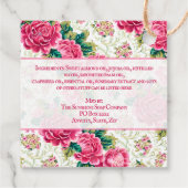 バラ石鹸化粧料浴塩ラベル フェイバータグ (裏面)