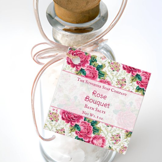 バラ石鹸化粧料浴塩ラベル フェイバータグ