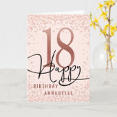 バラ神&赤面ピンク18誕生日 カード (黄色い花)