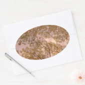 「バラ秋」スタンプ 楕円形シール (封筒)