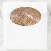 「バラ秋」スタンプ 楕円形シール (バッグ)