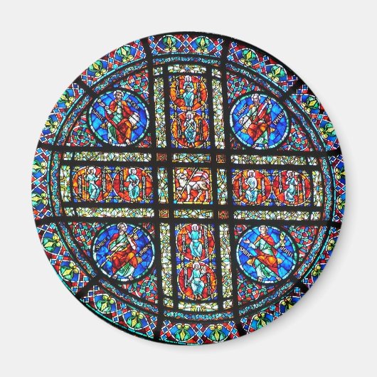 バラ窓 マグネット (正面)