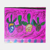 バラ箱 フリースブランケット (正面(横))