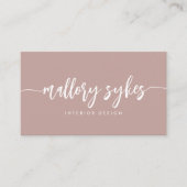 バラ粘土 |署名モダンスクリプト 名刺 (正面)