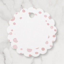 バラ紙吹雪水色ドットメッセージカード フェイバータグ