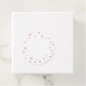 バラ紙吹雪水色ドットメッセージカード フェイバータグ (インサイチュ)