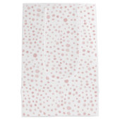 バラ紙吹雪水色ドット抱き枕 ミディアムペーパーバッグ (裏面)