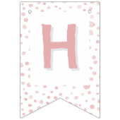 バラ紙吹雪水色ドット束フラグ バンティングフラッグ (第2の旗)