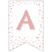 バラ紙吹雪水色ドット束フラグ バンティングフラッグ (第3の旗)