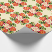バラ素晴らしアートパターパーソナライズされたン式ラップ ラッピングペーパー (角)