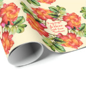 バラ素晴らしアートパターパーソナライズされたン式ラップ ラッピングペーパー (ロールコーナー)