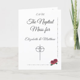 バラ素晴らしカトリック結婚式 プログラム