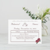 バラ素晴らしリハーサルディナー招待状 サンキューカード (スタンド正面)