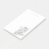 バラ素晴らし角フクロウパーソナライズされたのポストイットノート ポストイット (アングル)