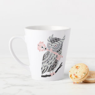 バラ素晴らし角フクロウラテマグカップ カフェラテマグ