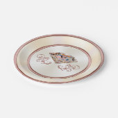 バラ素晴らし金ゴールドのひし形紙プレート、7または9インチ ペーパープレート (アングル)