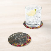 バラ素朴とアスター私は踊り ラウンドペーパーコースター (インサイチュ)