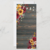 バラ素朴とマスター結婚式 プログラム (裏面)