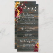 バラ素朴とマスター結婚式 プログラム (正面/裏面)