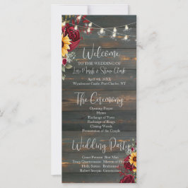 バラ素朴とマスター結婚式 プログラム