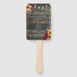 バラ素朴とマスター結婚式 プログラム ハンドファン