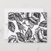 バラ素朴の花は私の花の女の子 招待状 (裏面)