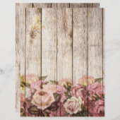 バラ素朴ウッドスクラップブック作りクラフト紙 (正面/裏面)