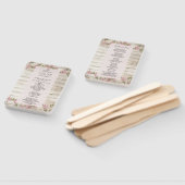 バラ素朴オンウッド結婚式 プログラム ハンドファン (組立なし)