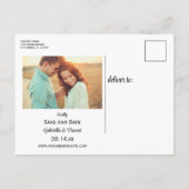 バラ素朴カウボーイブーツ水色日付を保存 案内ポストカード (裏面)