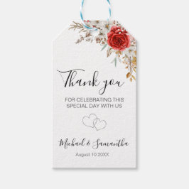 バラ素朴カントリーウェディング ギフトタグ