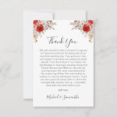 バラ素朴カントリーウェディング サンキューカード (正面)