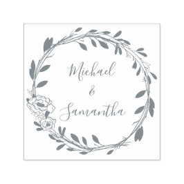 バラ素朴カントリーウェディング セルフインキングスタンプ