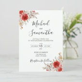 バラ素朴カントリーウェディング 招待状 (スタンド正面)