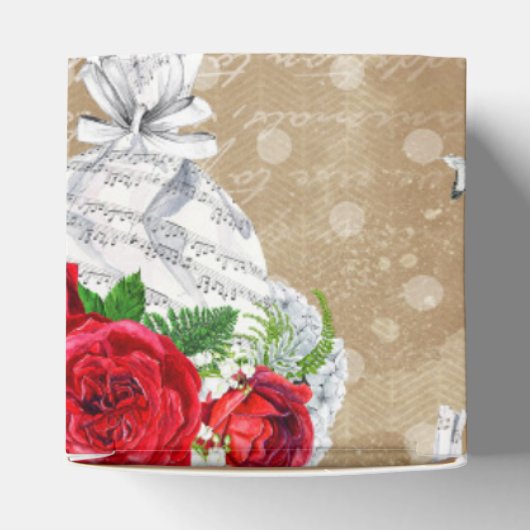 バラ素朴ギフトボックスとハート フェイバーボックス (上部)