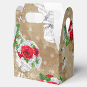 バラ素朴ギフトボックスとハート フェイバーボックス (オープン)