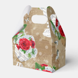 バラ素朴ギフトボックスとハート フェイバーボックス