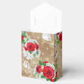 バラ素朴ギフトボックスとハート フェイバーボックス (オープン)