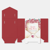 バラ素朴フラワースウィートレターベビーシャワー フェイバーボックス (見開き)