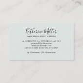 バラ素朴フラワーユーカリプトゥスグリーンフローラ 名刺 (裏面)