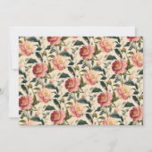 バラ素朴ベージュフラワーブライダルシャワーカスタム サンキューカード (裏面)